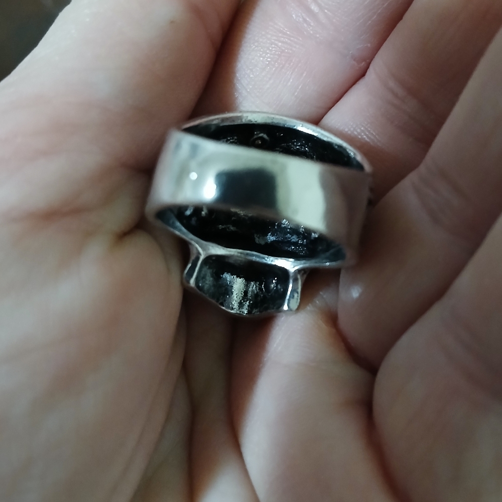 New Steampunk Stainless Steel & Brass Ring. - Picture 8 of 8